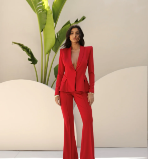 blazer trellis vermelho